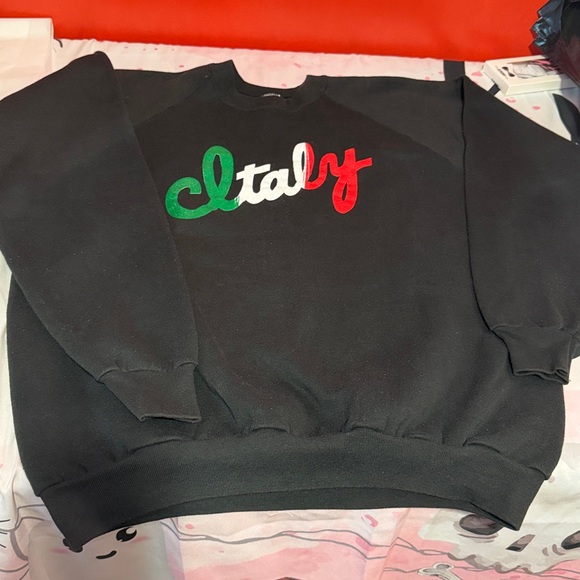 Vintage Uni-Sex sweatshirt a vibrant 'Italy' Graphic Sz Xl (Fruit Of the Loom) - Picture 4 of 5